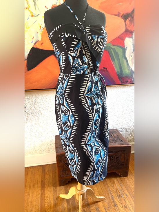 Unique Vintage Dresses & Skirts - Wonderful Retro 1950’s Style Hawaiian Sarong Dress with an Alfred Shaheen print!